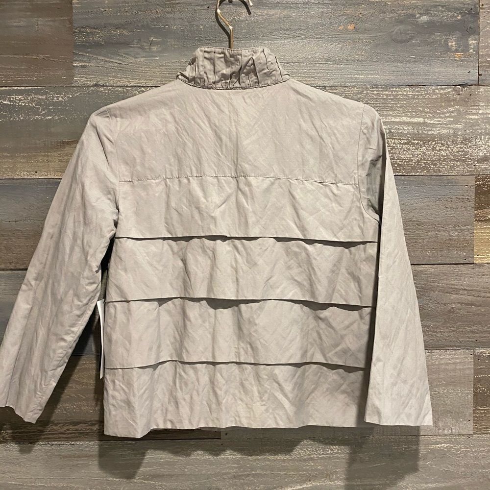 Kenneth Cole NWT silver tiered zip front blazer XS - Picture 4 of 5